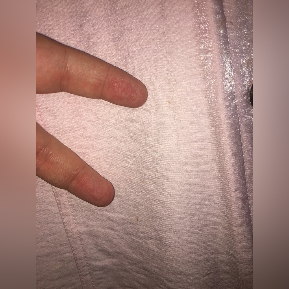Chico’s | Women’s Pale Pink Shimmer Button Down Jacket - Picture 8 of 13